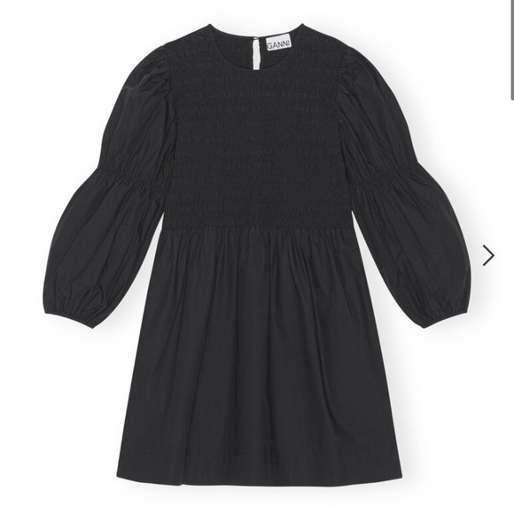 ganni black cotton poplin smock mini dress | Dresses | Ganni Size baby pink The dress has front Color:Timber Lulus Distinctive Charm Asymmetric
